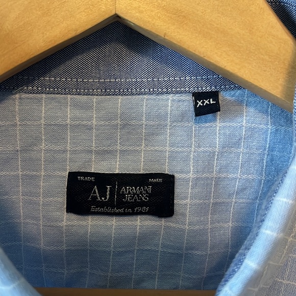 ARMANI Jeans casual button down XXL - Picture 3 of 6